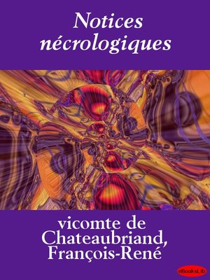 cover image of Notices nécrologiques